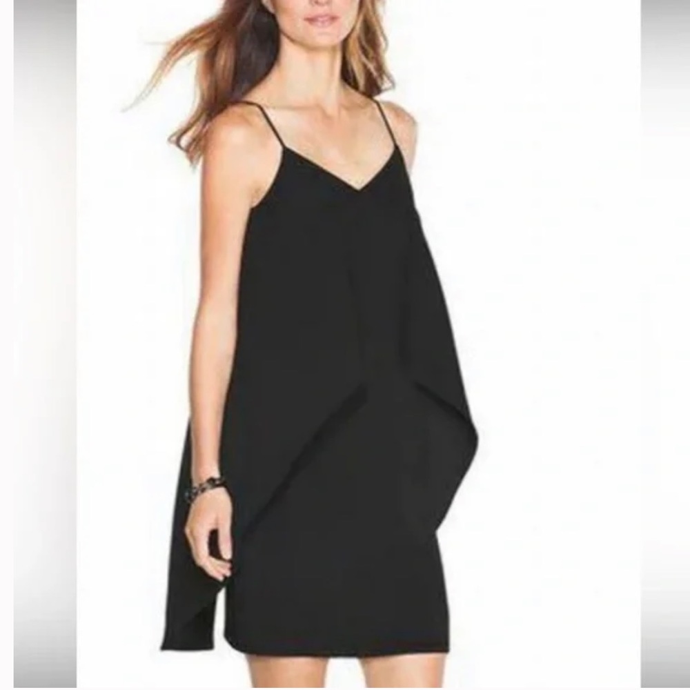 White House Black Market Black Dress Back Cape